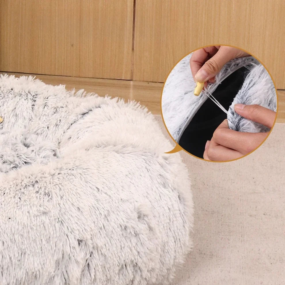 ZipUp Donut Cat Bed with Tunnel