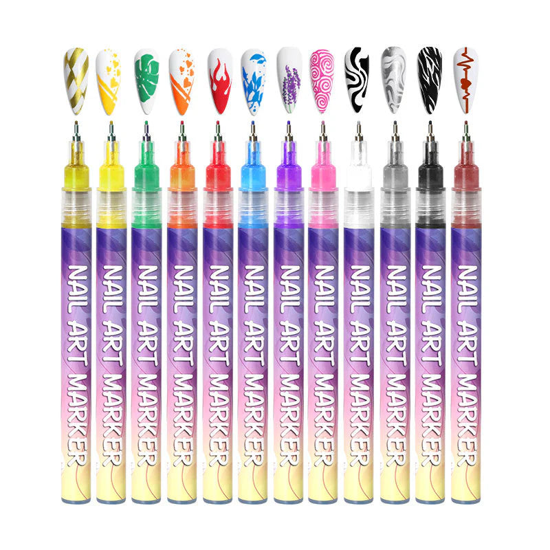Nail Art Graffiti Pen 12 Colors