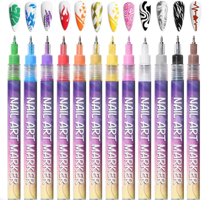 Nail Art Graffiti Pen 12 Colors