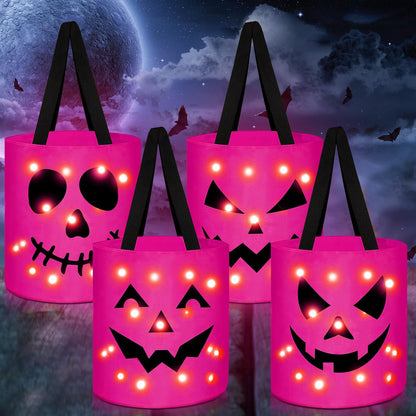 4 Pcs Halloween Trick or Treat Bucket