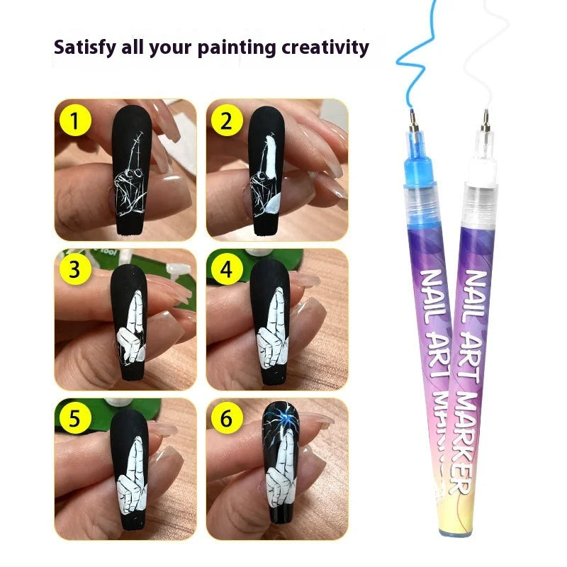 Nail Art Graffiti Pen 12 Colors
